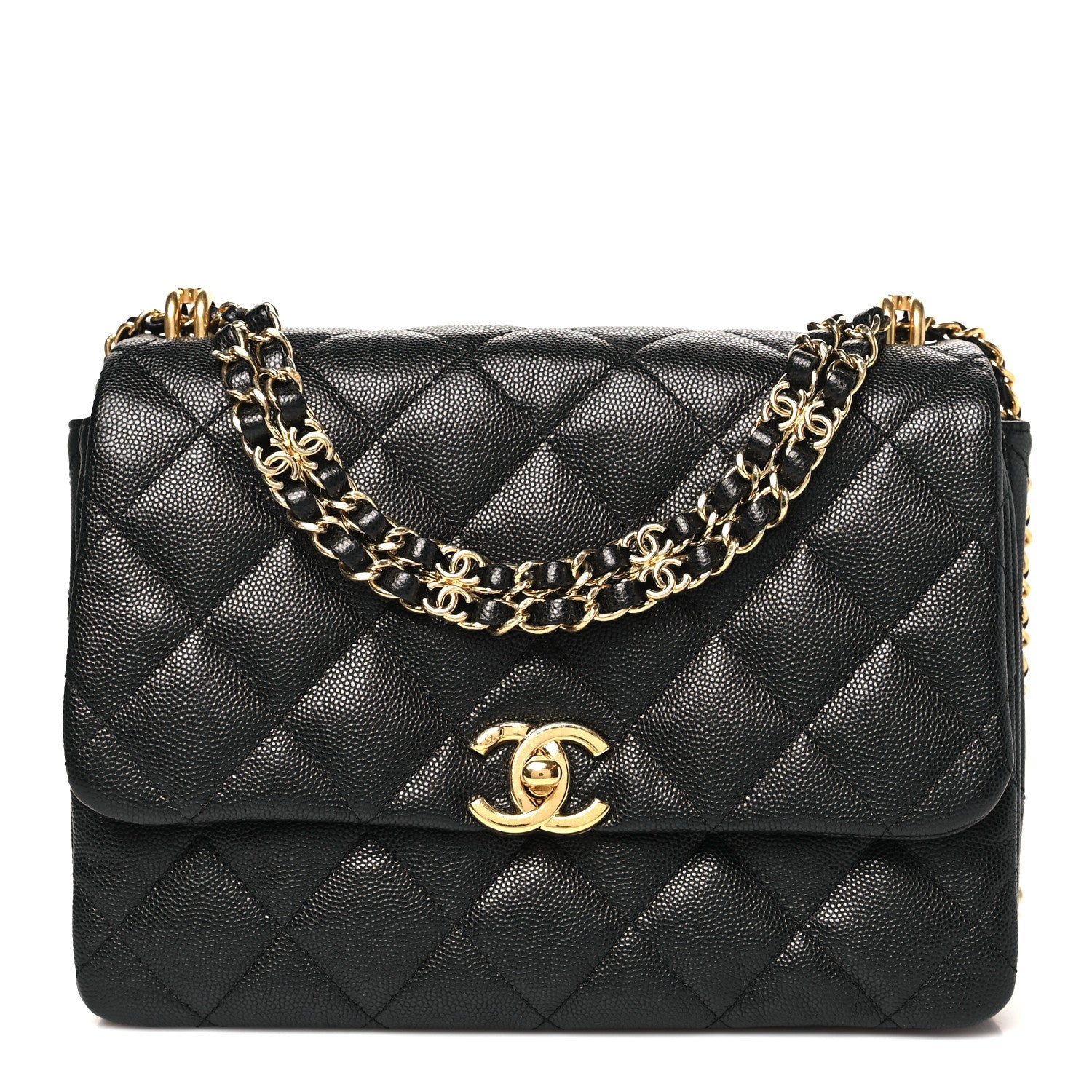 Chanel Caviar Quilted Coco First Flap Black