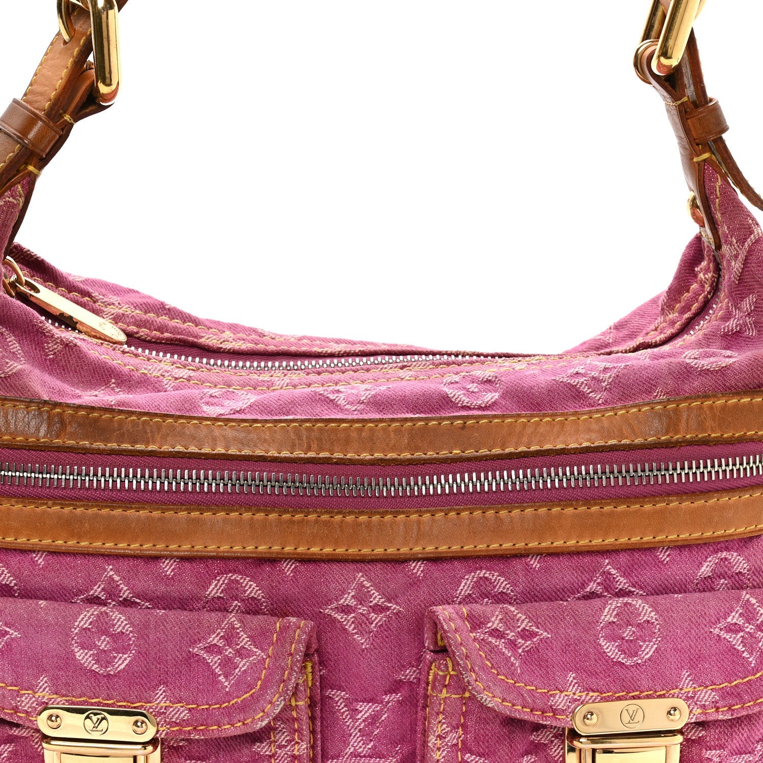 Louis Vuitton Denim Baggy PM Fuchsia