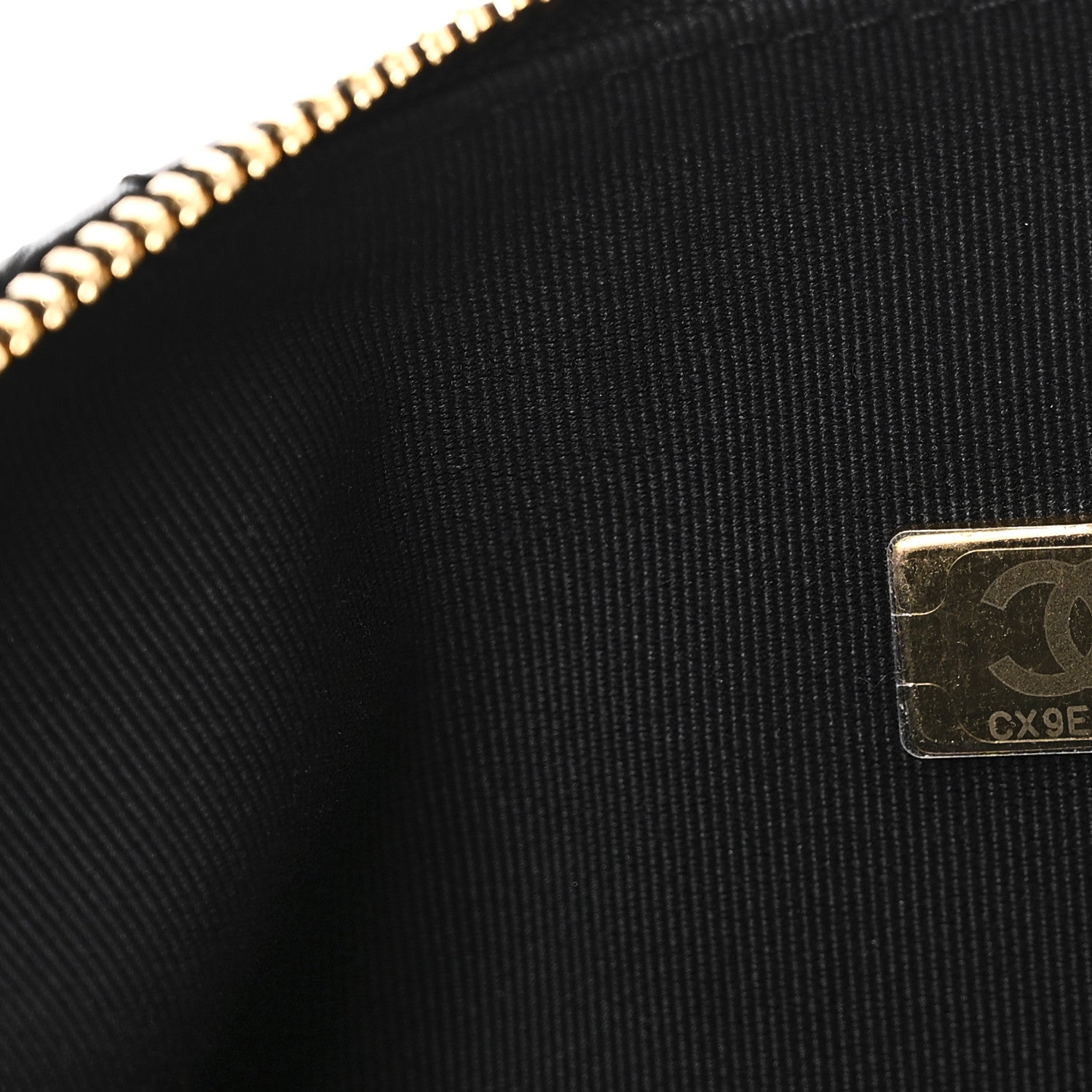 Chanel Shiny Lambskin Quilted CC Hobo Black