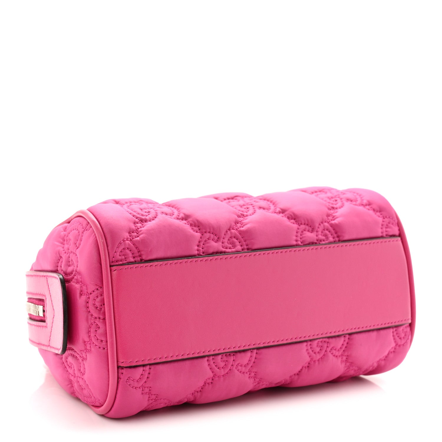 Gucci Nylon Calfskin Enamel GG Matelasse Mini Bowler Bag Lovely