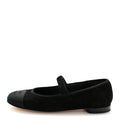 Chanel Velvet Mary Jane Flats 40 Black