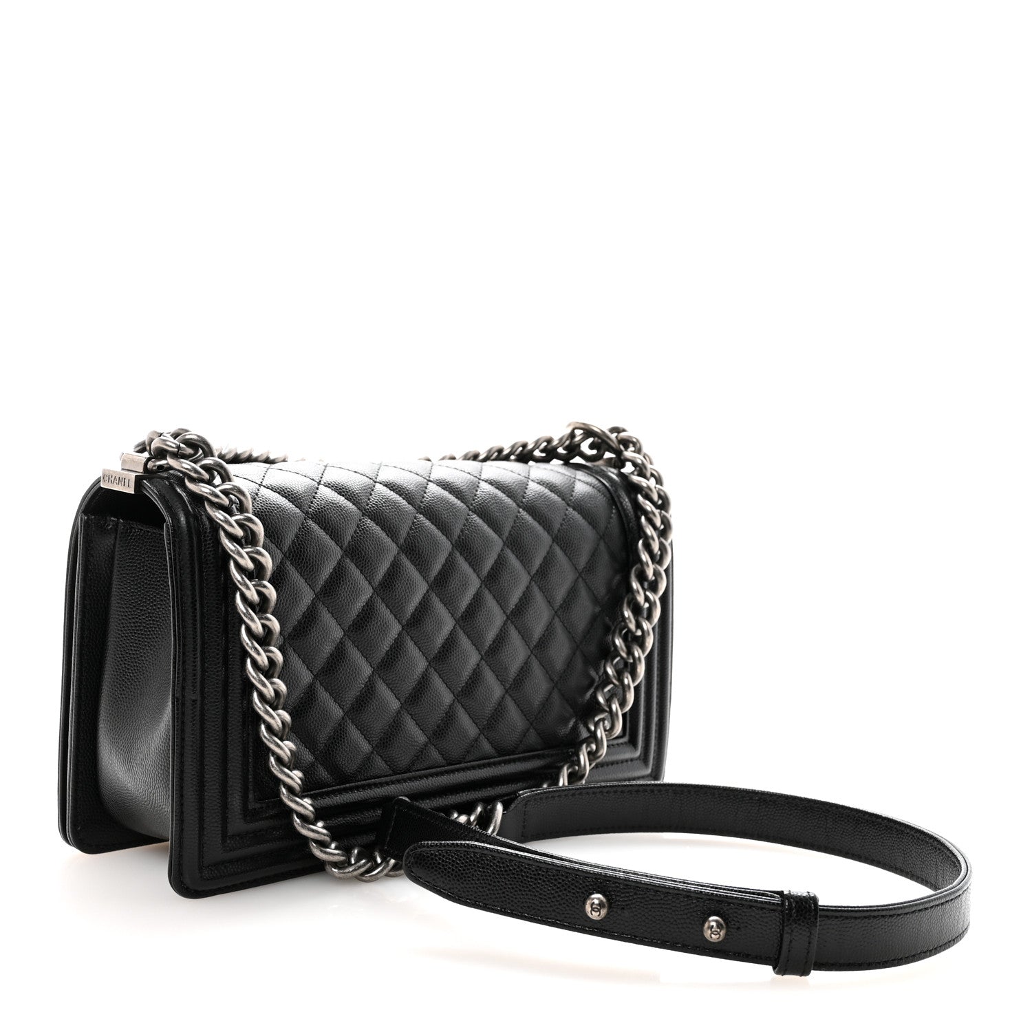 Chanel Caviar Quilted Medium Boy Flap Black
