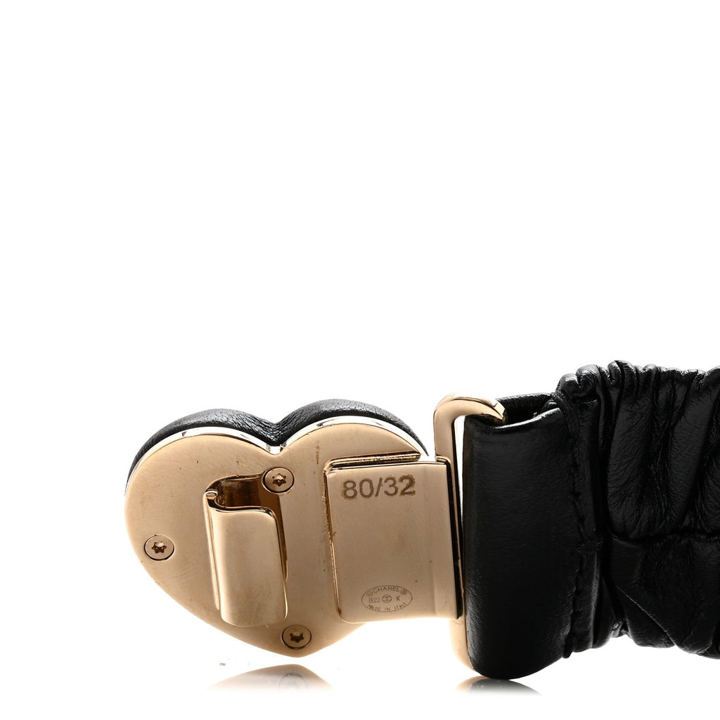 Lambskin Heart Belt 80 32 Black
