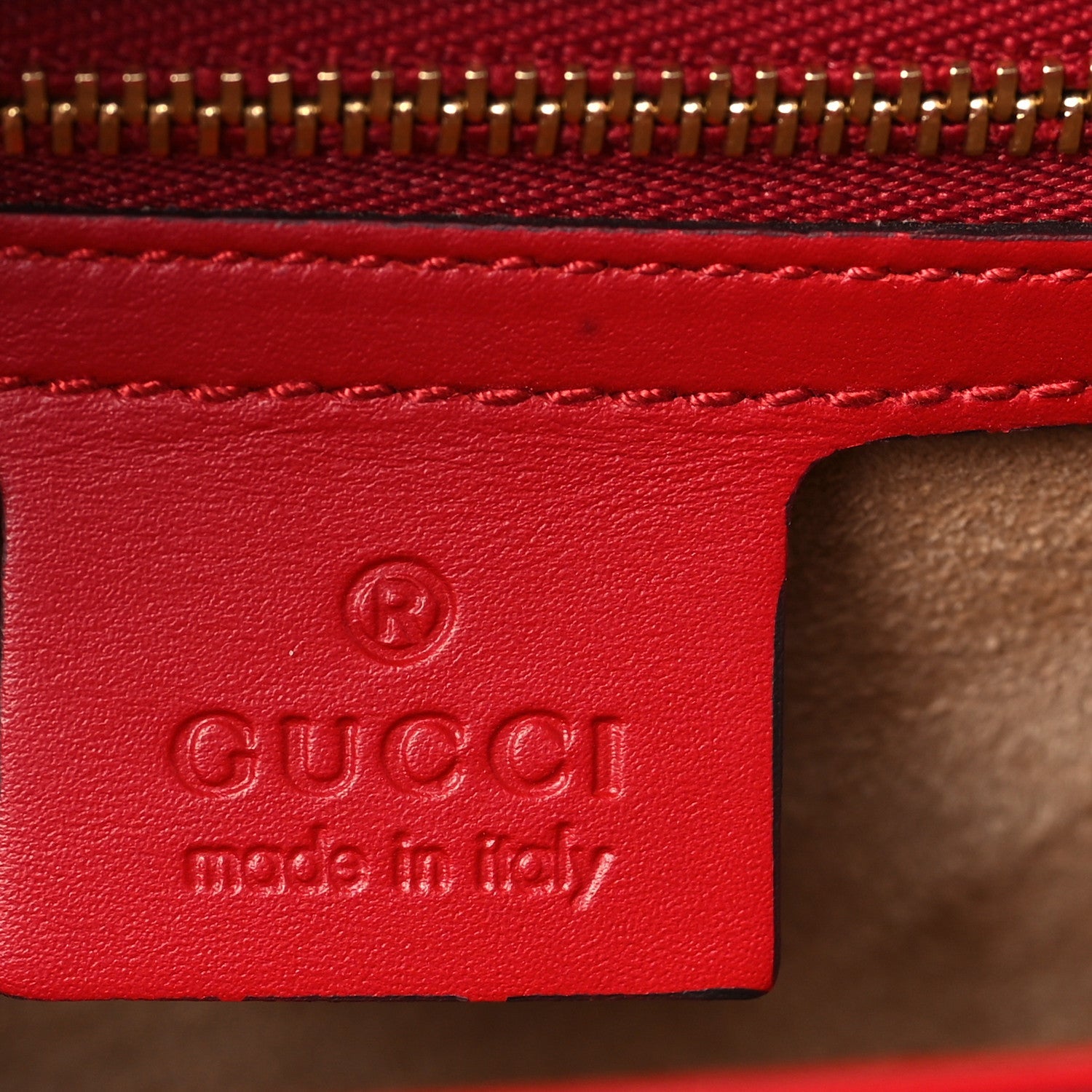 Gucci Calfskin Small Sylvie Shoulder Bag Hibiscus Red
