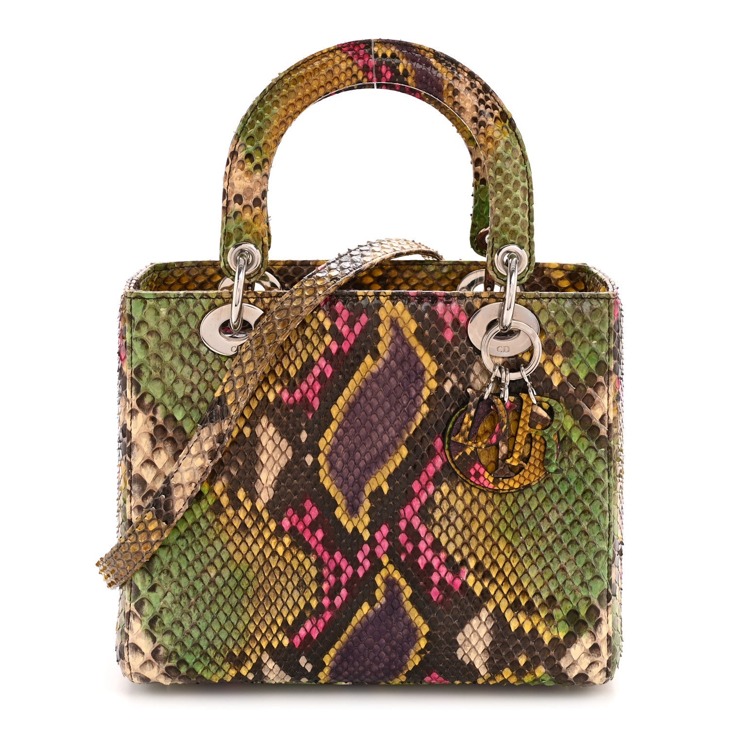 Christian Dior Snakeskin Medium Lady Dior Multicolor
