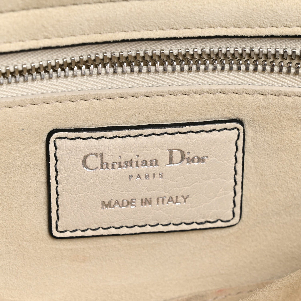 Christian Dior Canyon Grained Lambskin Large Lady Dior Off White