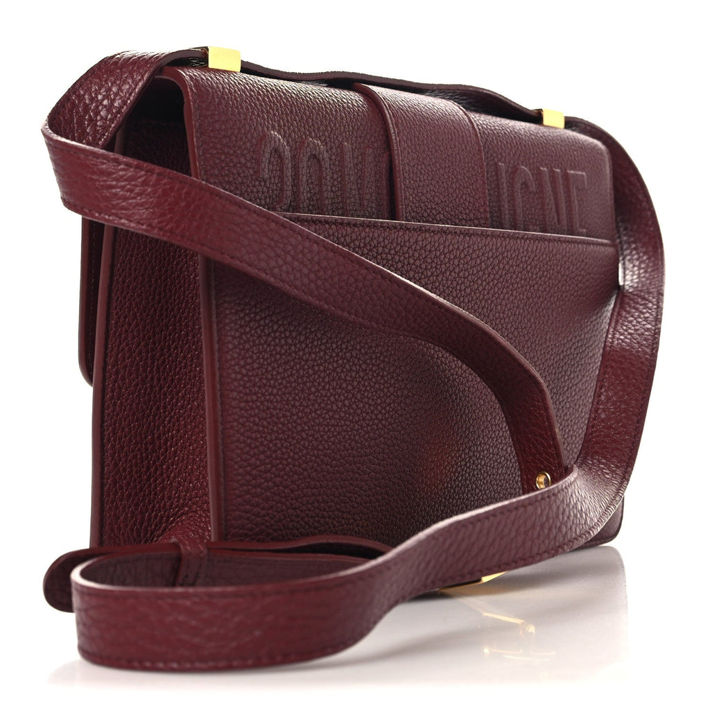 Christian Dior Grained Calfskin 30 Montaigne Flap Bag Red Brick