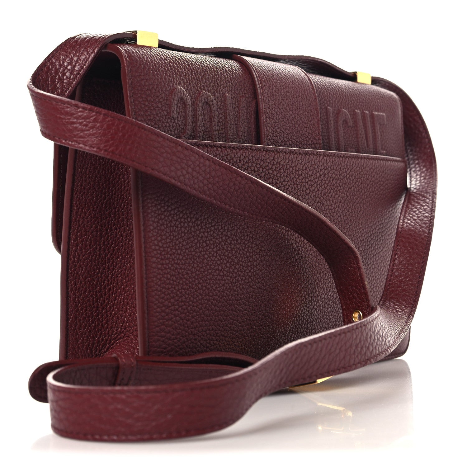 Christian Dior Grained Calfskin 30 Montaigne Flap Bag Red Brick