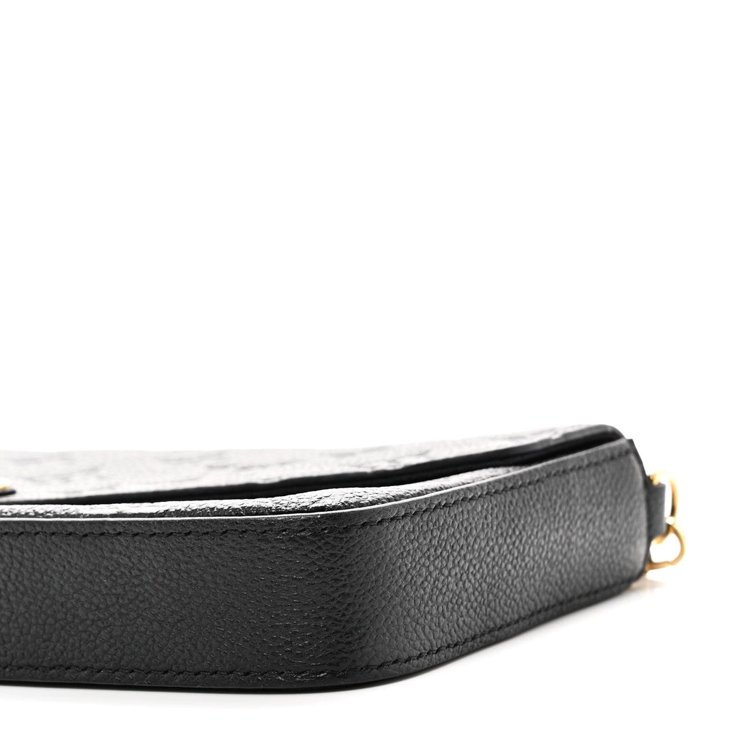 Louis Vuitton Empreinte Pochette Felicie Chain Wallet Black