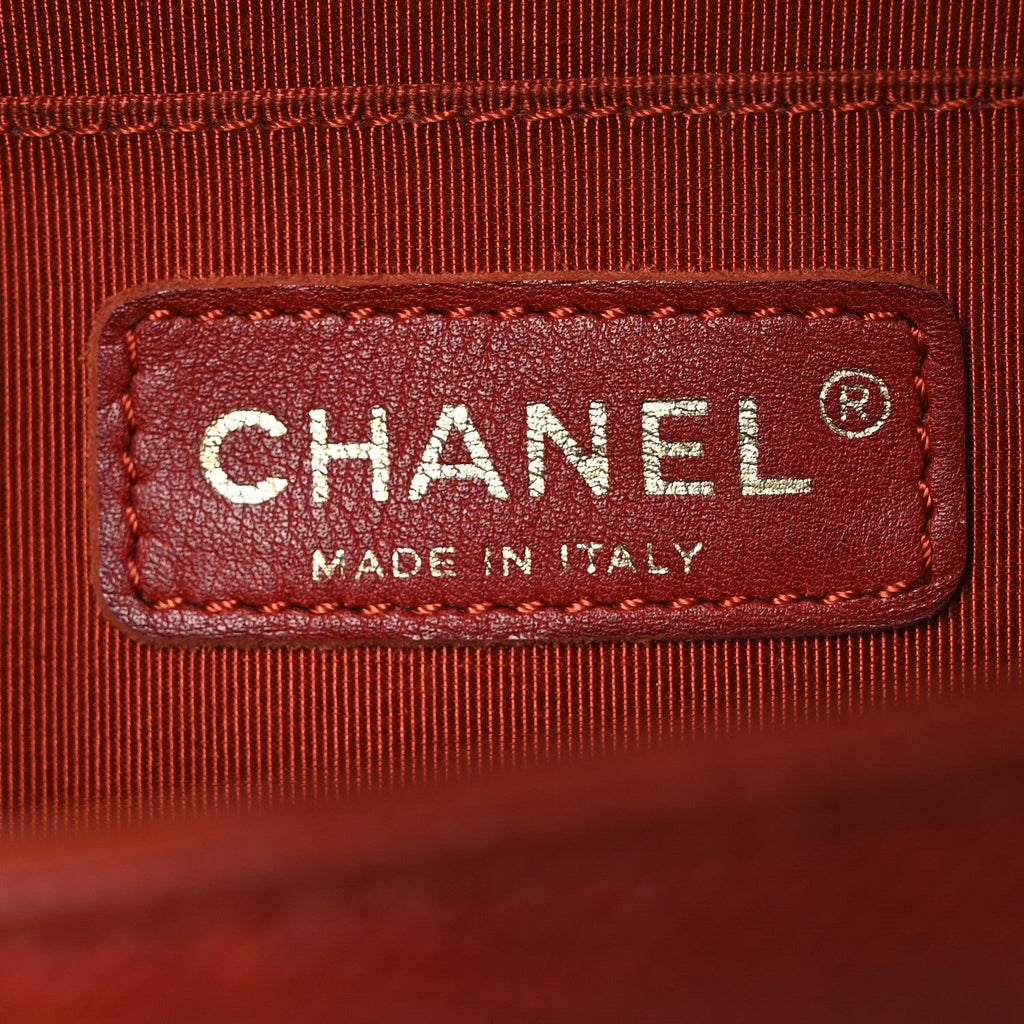 Chanel Caviar Quilted Medium Boy Flap Dark Red