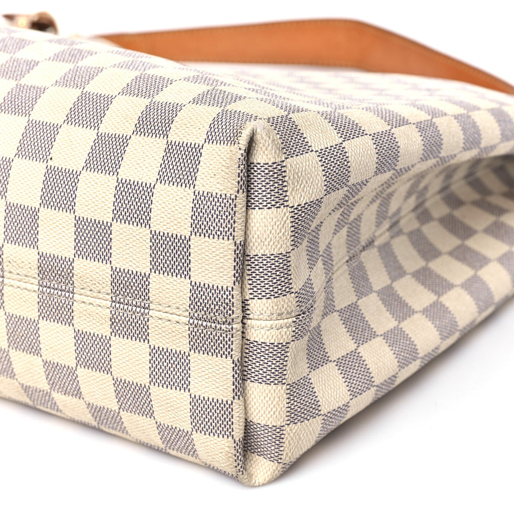 Louis Vuitton Damier Azur Graceful MM Rose Ballerine