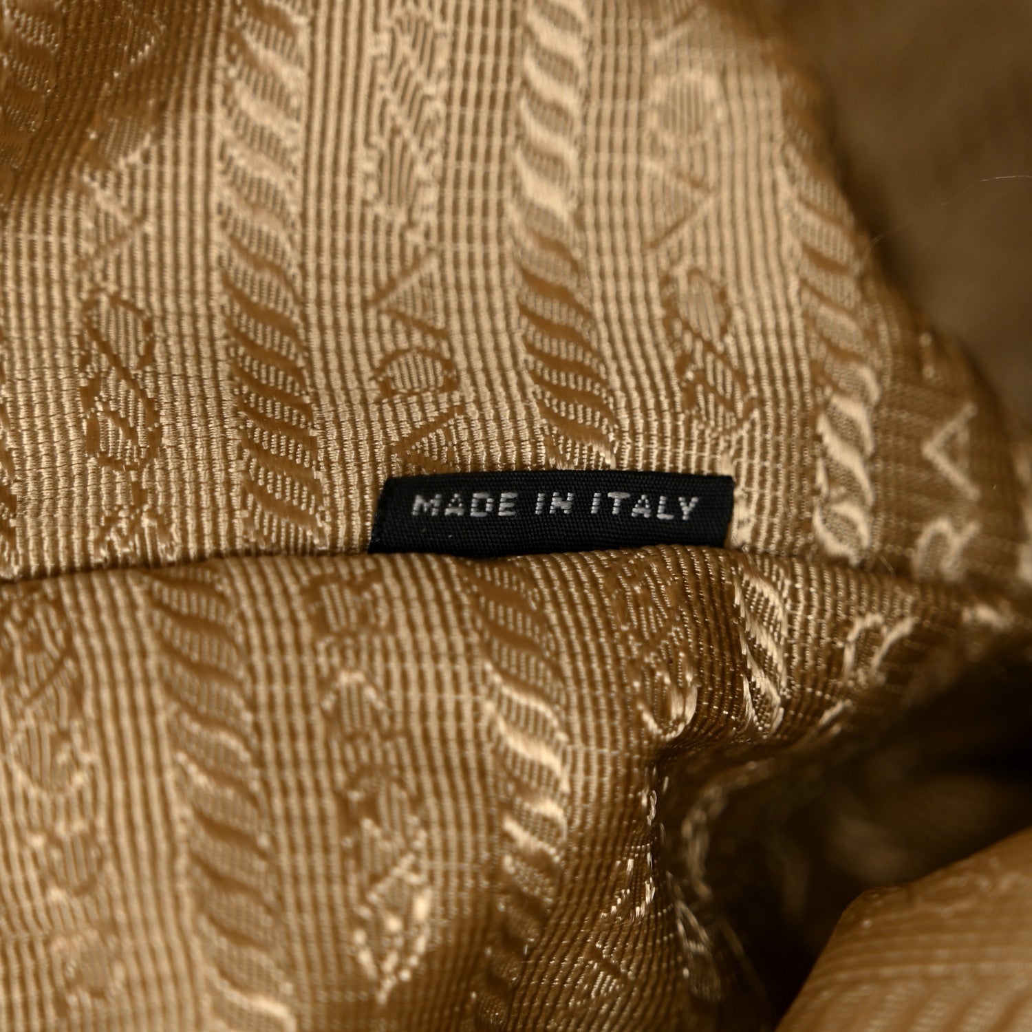 Prada Jacquard Logo Tote Corda Talco