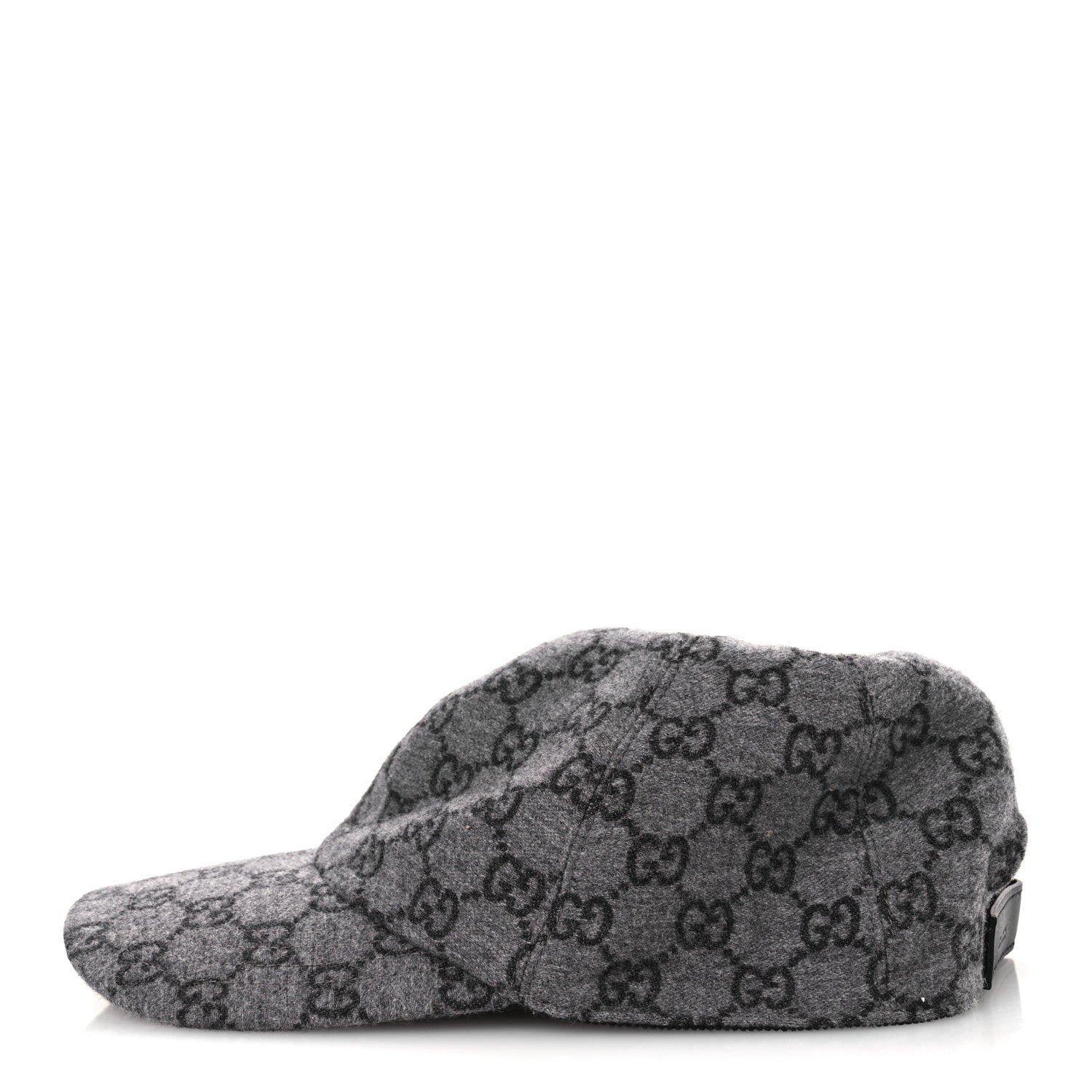 Gucci Covered Wool GG Monogram Baseball Hat L Grey Dark Grey Black