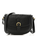 Gucci Charisma Calfskin Gucci Embossed Shoulder Flap Bag Black