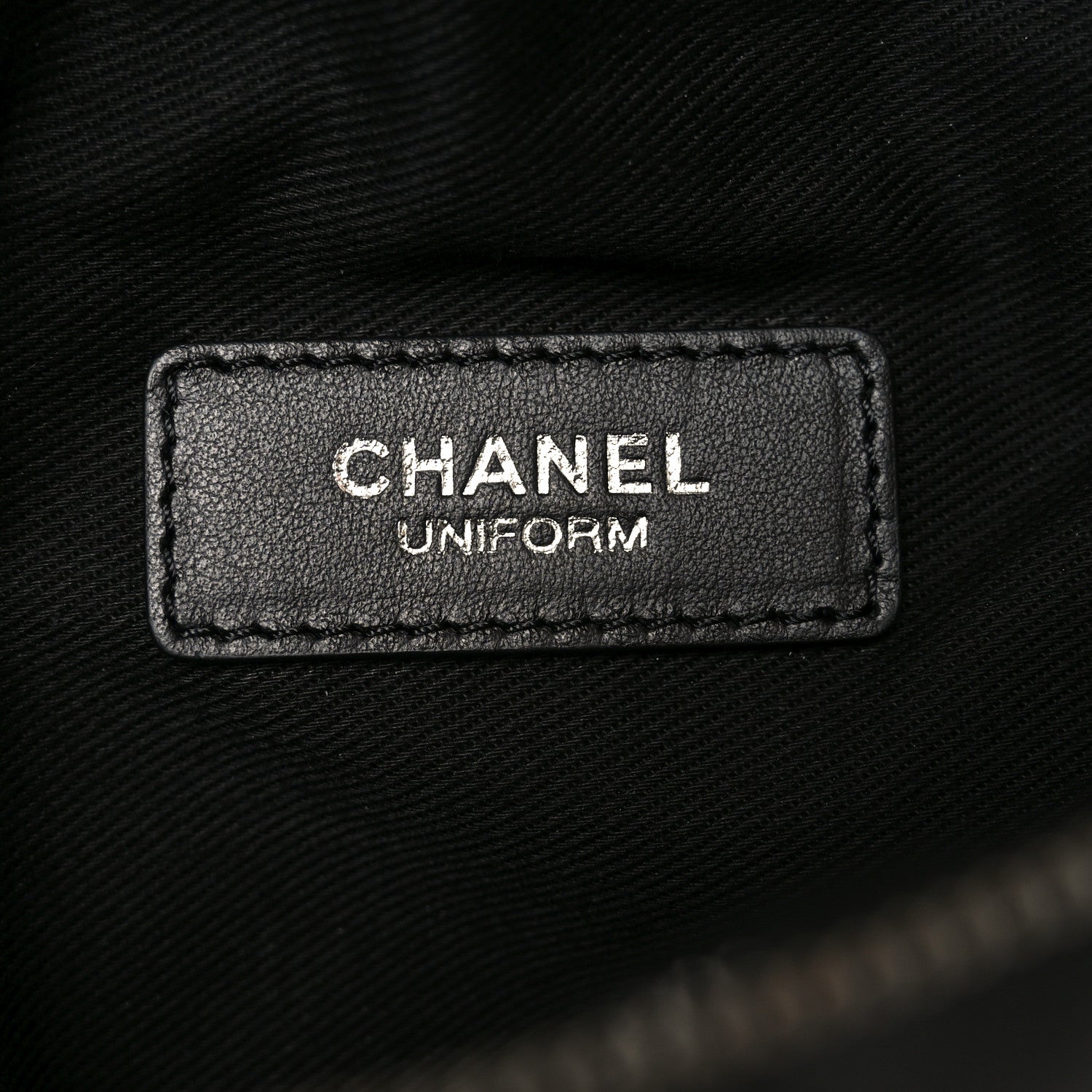 Chanel Calfskin Quilted Uniform Waist Belt Bag Black