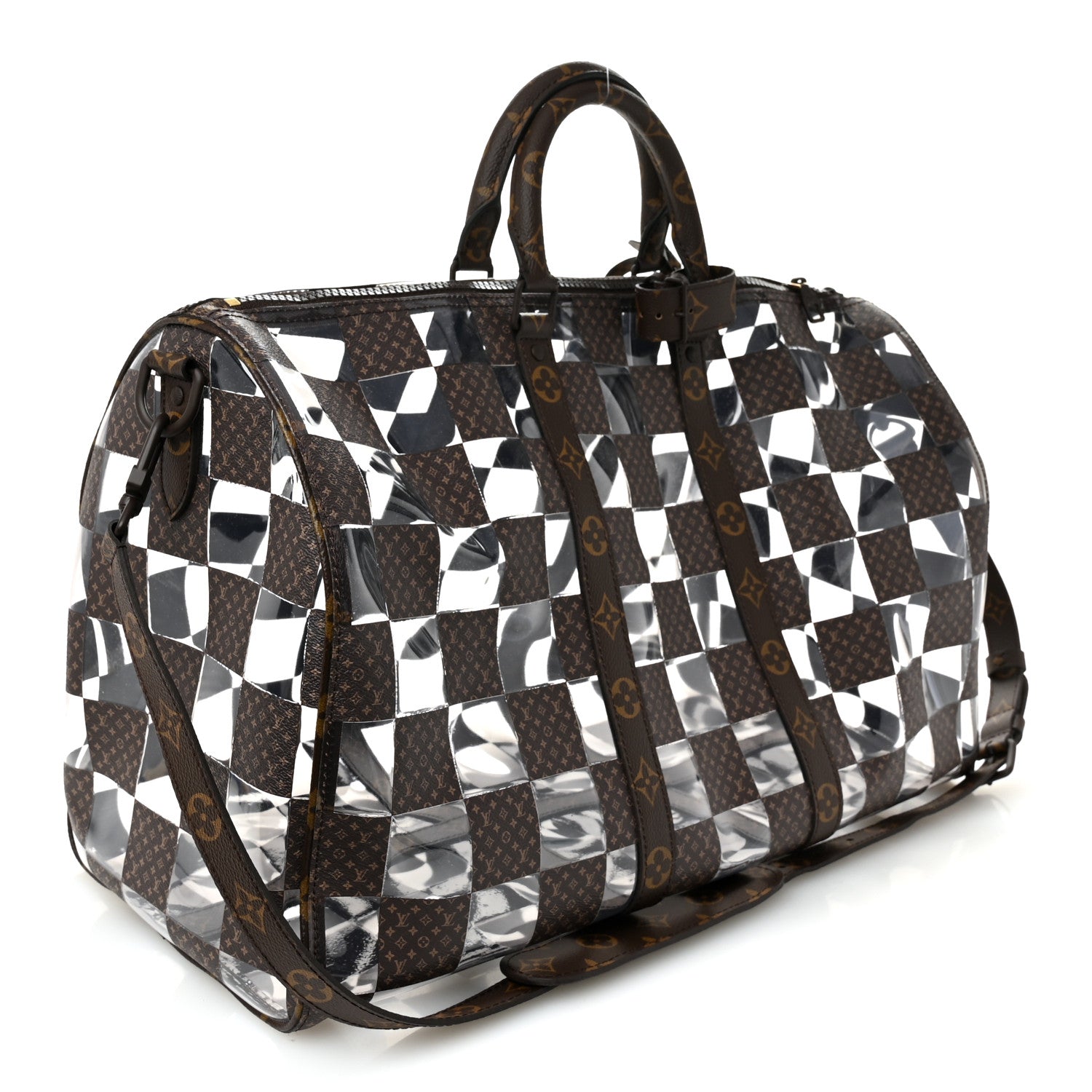 Louis Vuitton PVC Monogram Chess Keepall Bandouliere 50