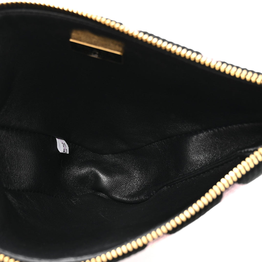 Prada Jacquard Triangolo Symbole Embroidered Mini Triangle Bag Black Alabastro
