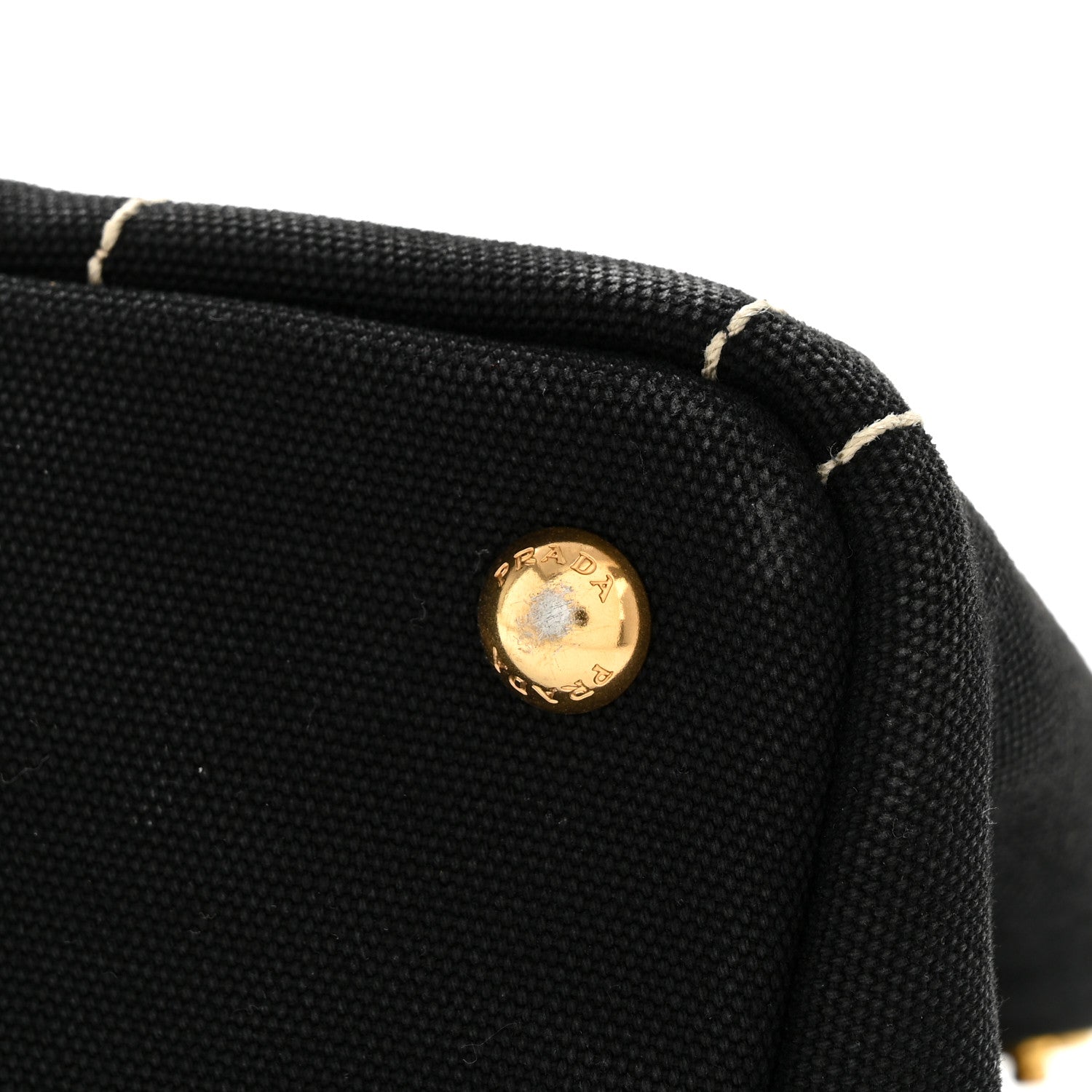 Prada Canapa Small Logo Tote Black Talco
