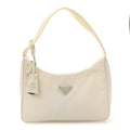 Prada Tessuto Nylon Mini Re-Edition 2000 Bag White