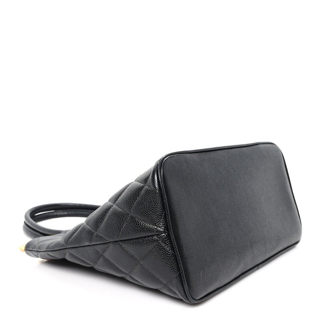 Chanel Caviar Quilted Medallion Tote Black