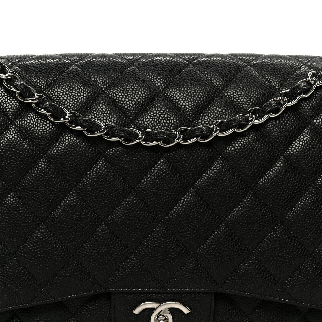 Chanel Caviar Quilted Maxi Double Flap Black