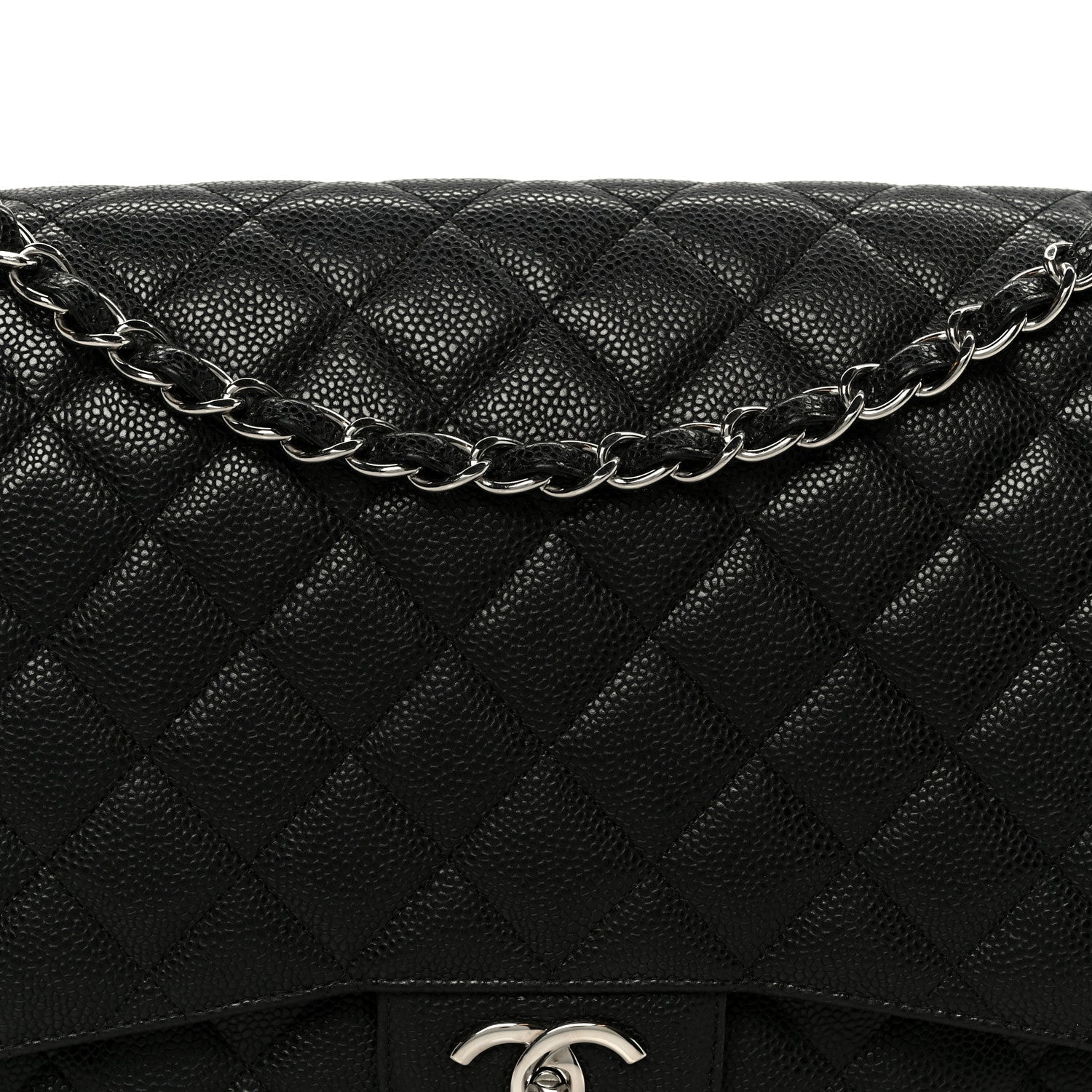 Chanel Caviar Quilted Maxi Double Flap Black
