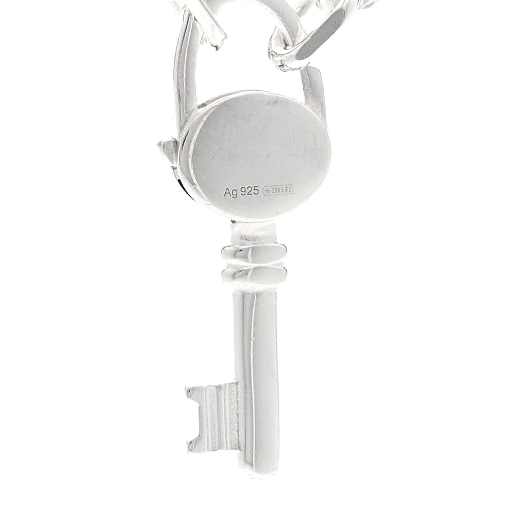 Gucci Sterling Silver Trademark Key Pendant Necklace