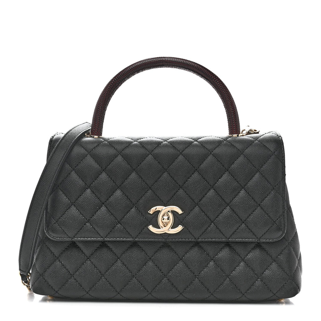 Chanel Caviar Quilted Small Coco Handle Flap Black