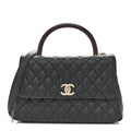 Chanel Caviar Quilted Small Coco Handle Flap Black