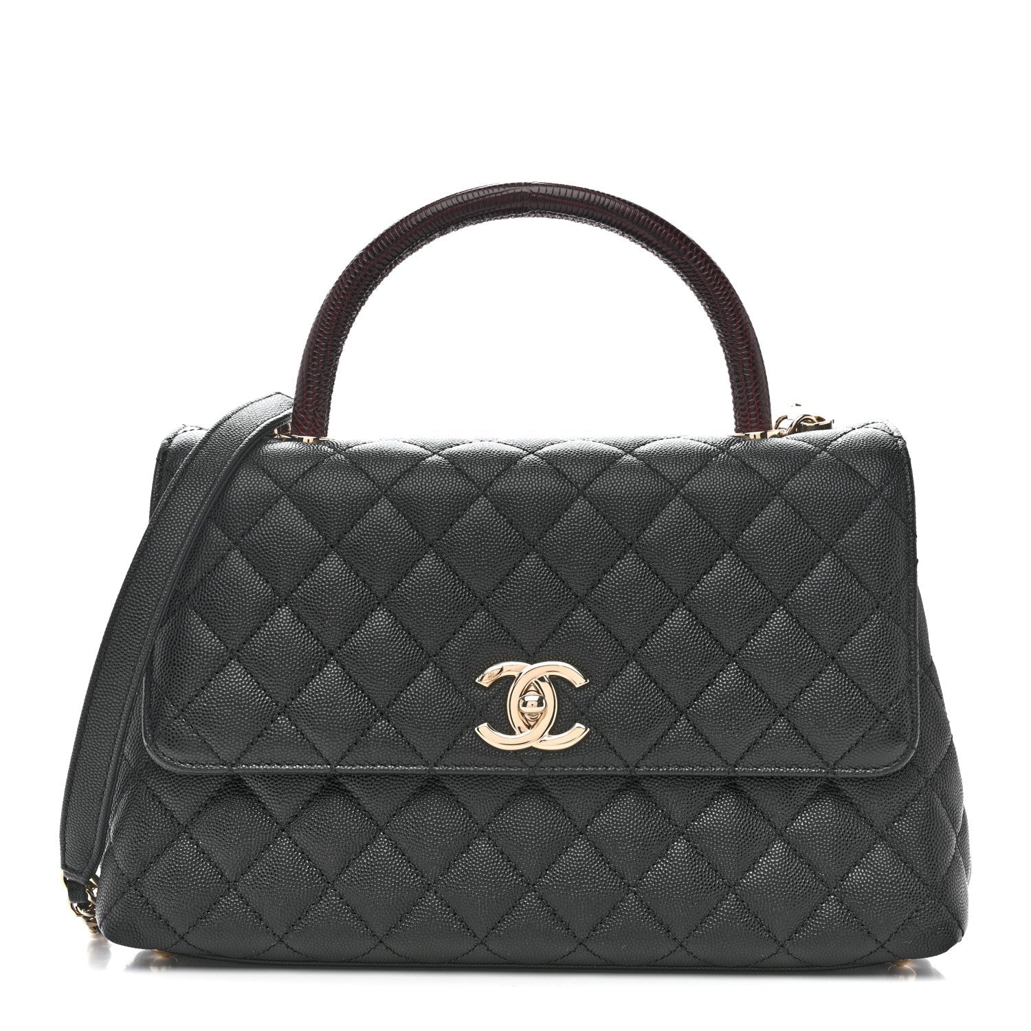 Chanel Caviar Quilted Small Coco Handle Flap Black