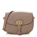 Christian Dior Grained Calfskin Medium Bobby Flap Warm Taupe