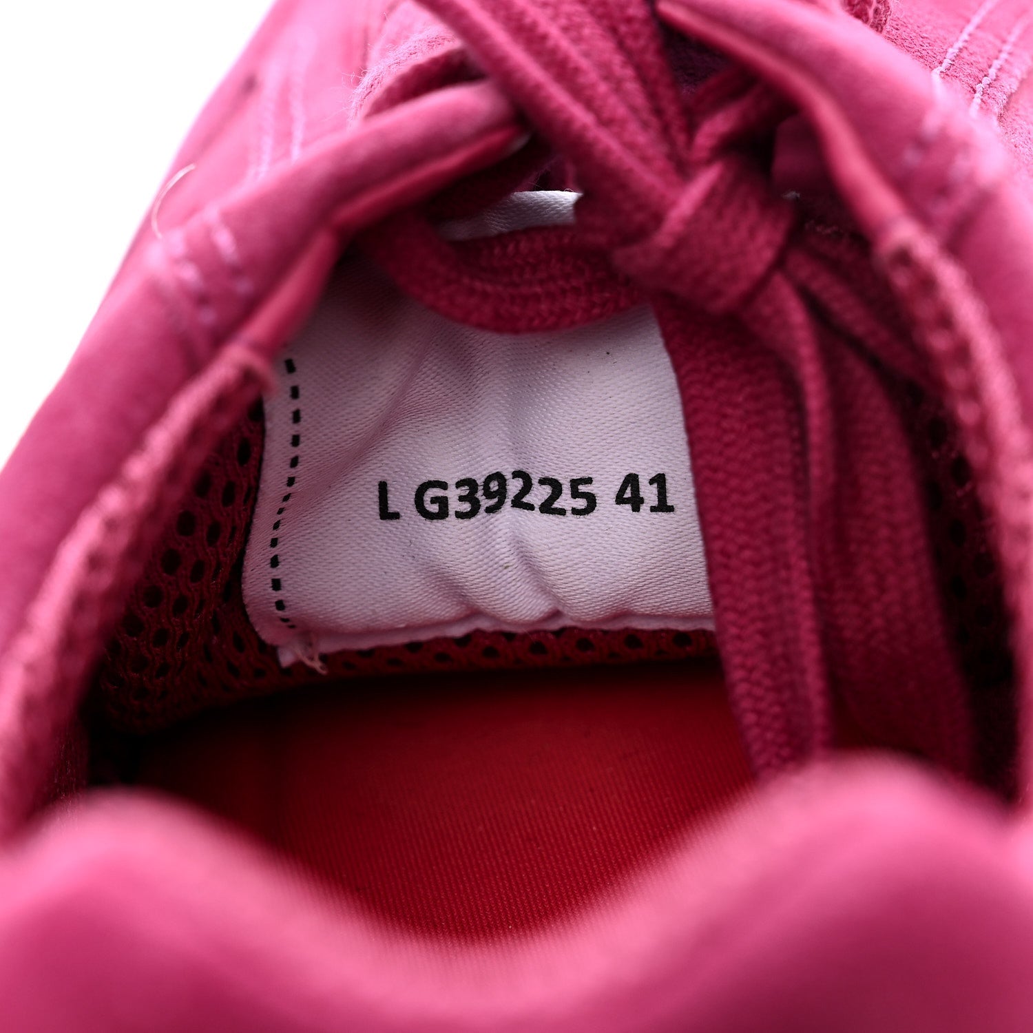 Chanel Suede Calfskin Logo Sneakers 41 Dark Pink