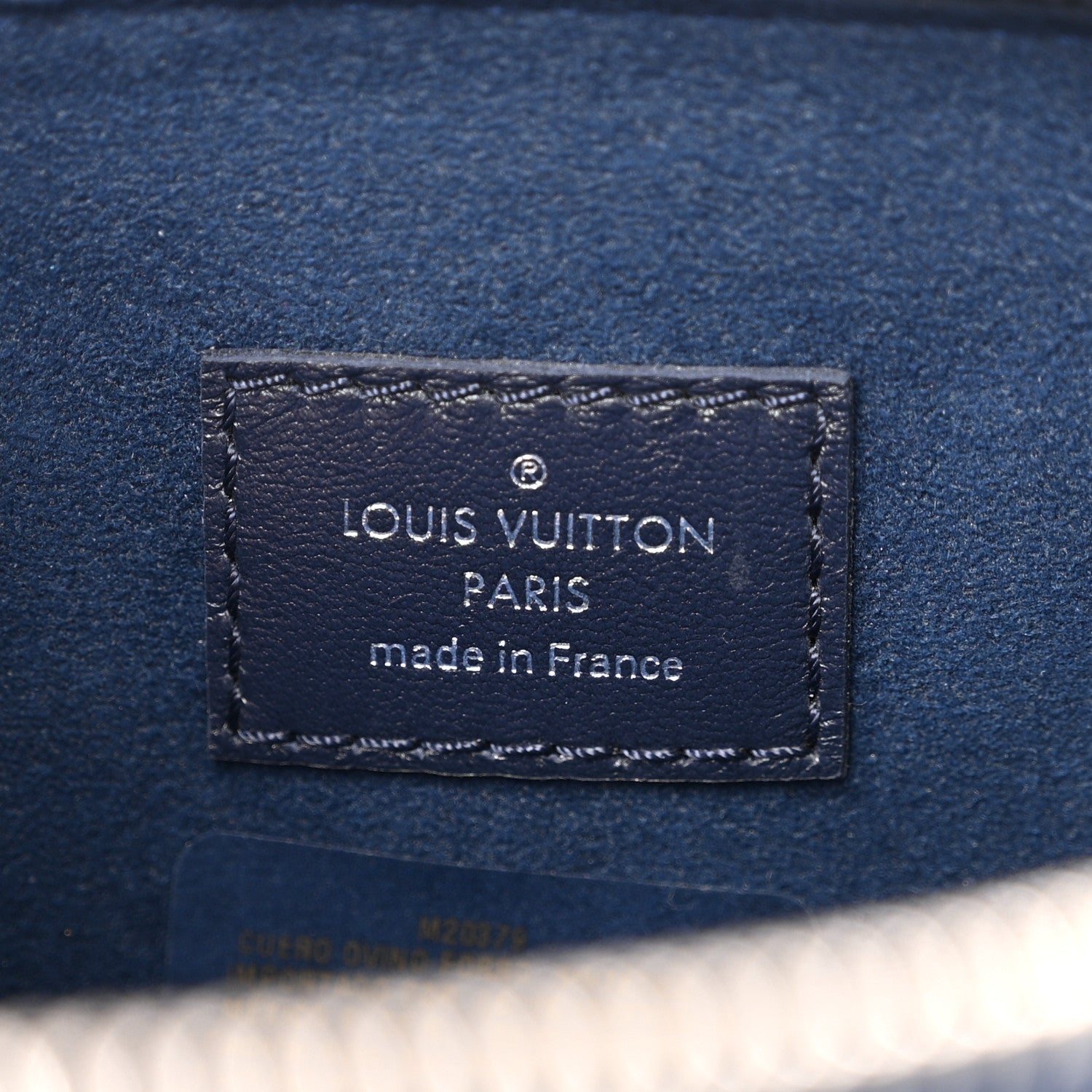 Louis Vuitton Lambskin Embossed Monogram Coussin PM Navy