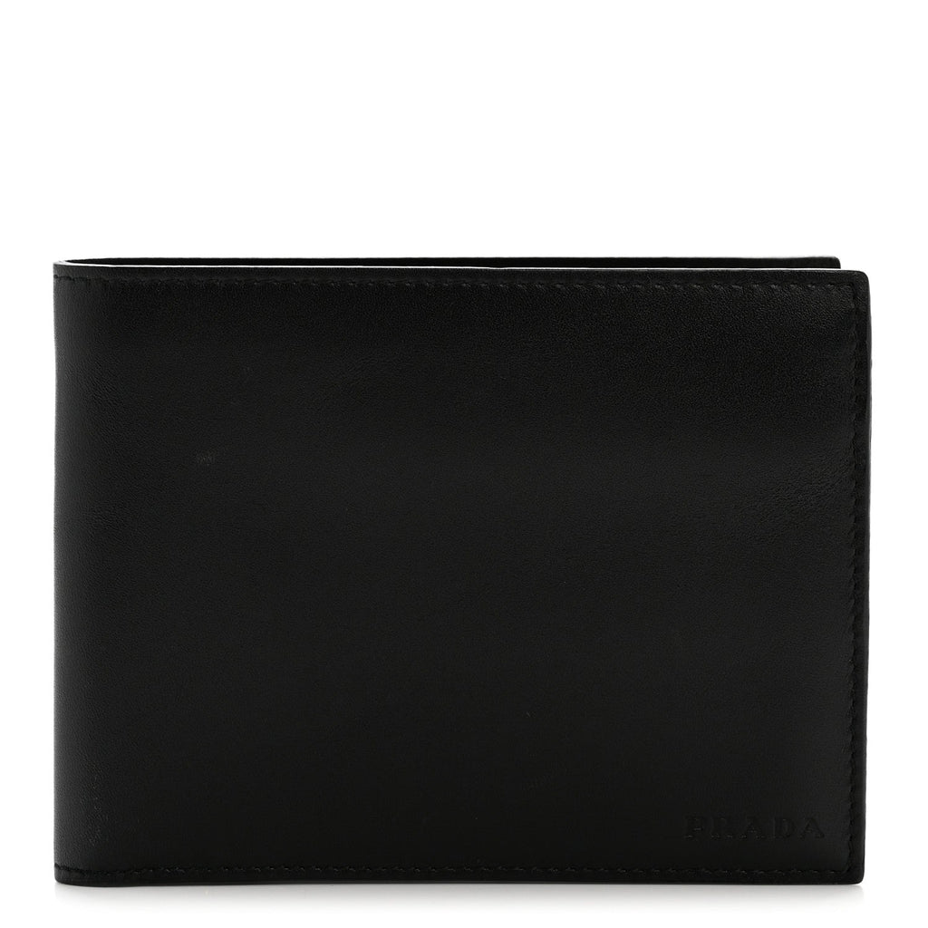 Prada Soft Calf Bi-Fold Wallet Black