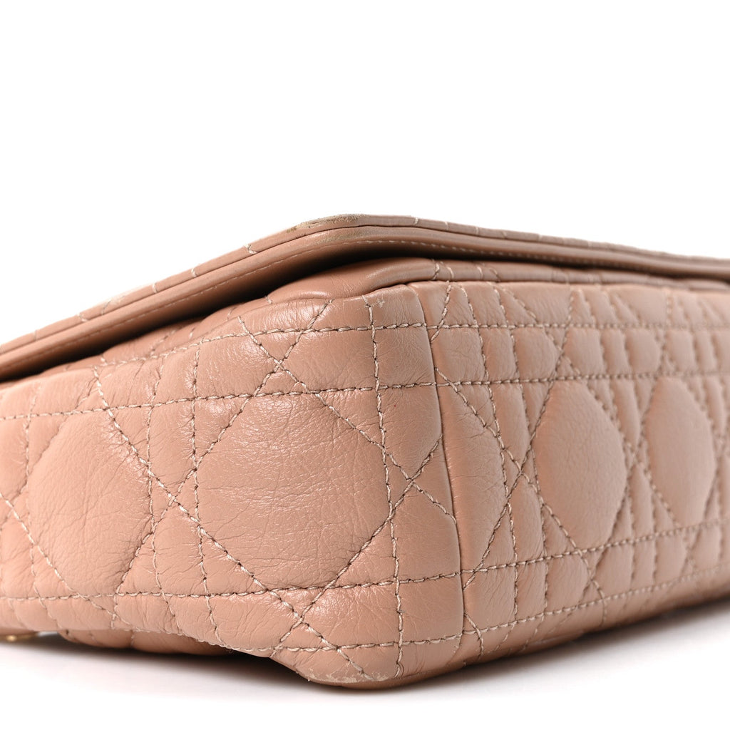 Christian Dior Calfskin Cannage Small Caro Bag Rose De Vents