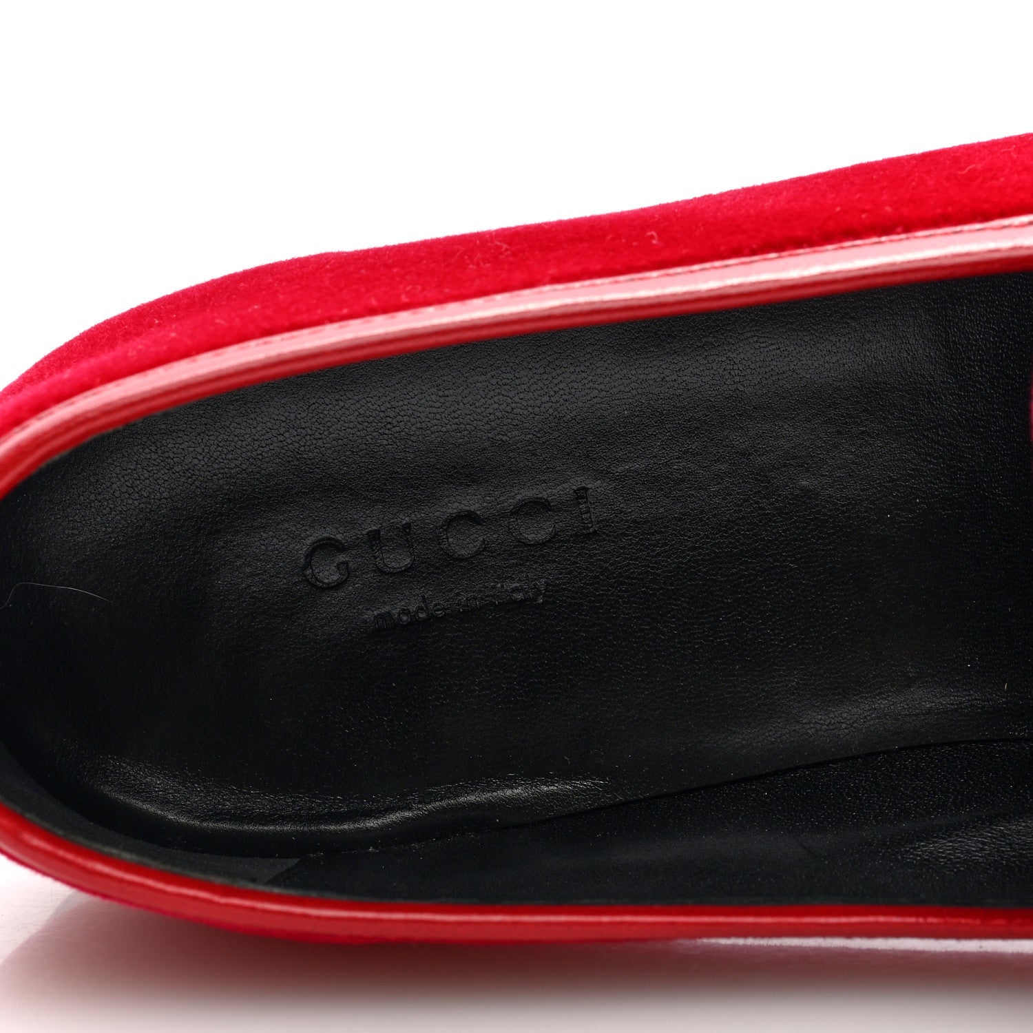Gucci Velvet Horsebit Womens Jordaan Loafers 37 Hibiscus Red