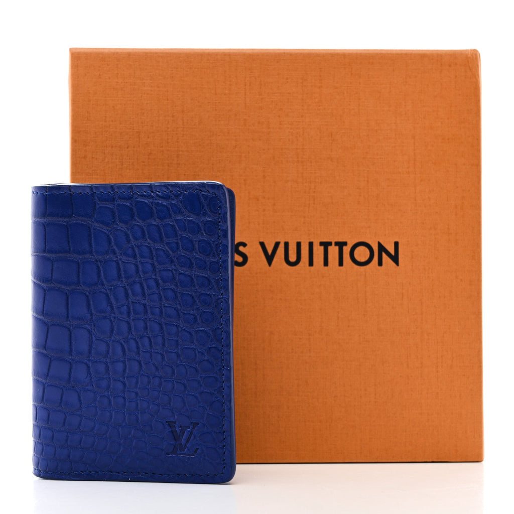 Louis Vuitton Crocodile Pocket Organizer Bleu De Methylene