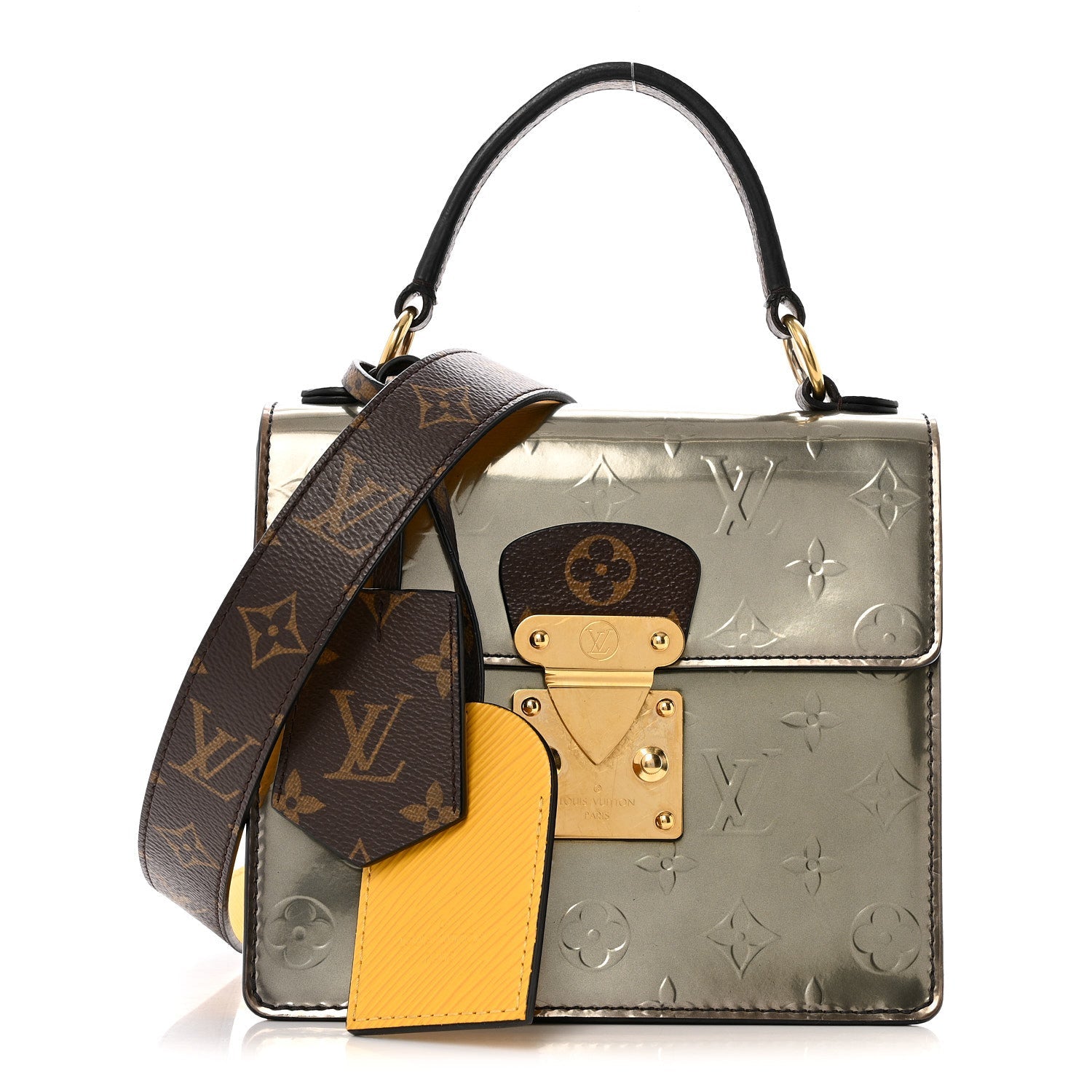 Louis Vuitton Vernis Epi Monogram Spring Street Bitume Metallise