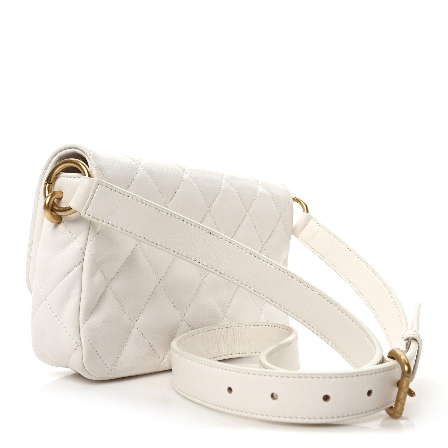 Chanel Lambskin Quilted Flap White