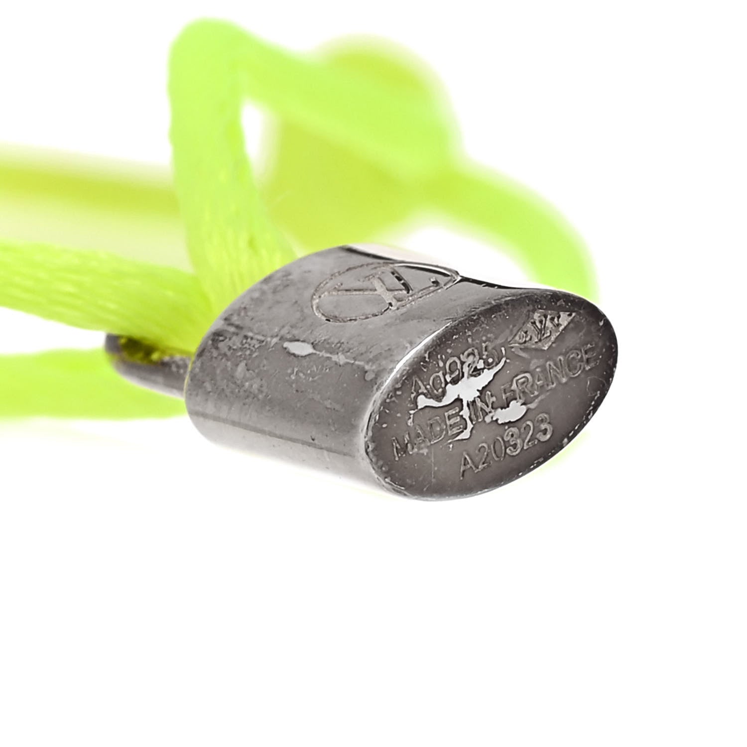 Louis Vuitton X UNICEF Sterling Silver Lockit Bracelet Neon Yellow