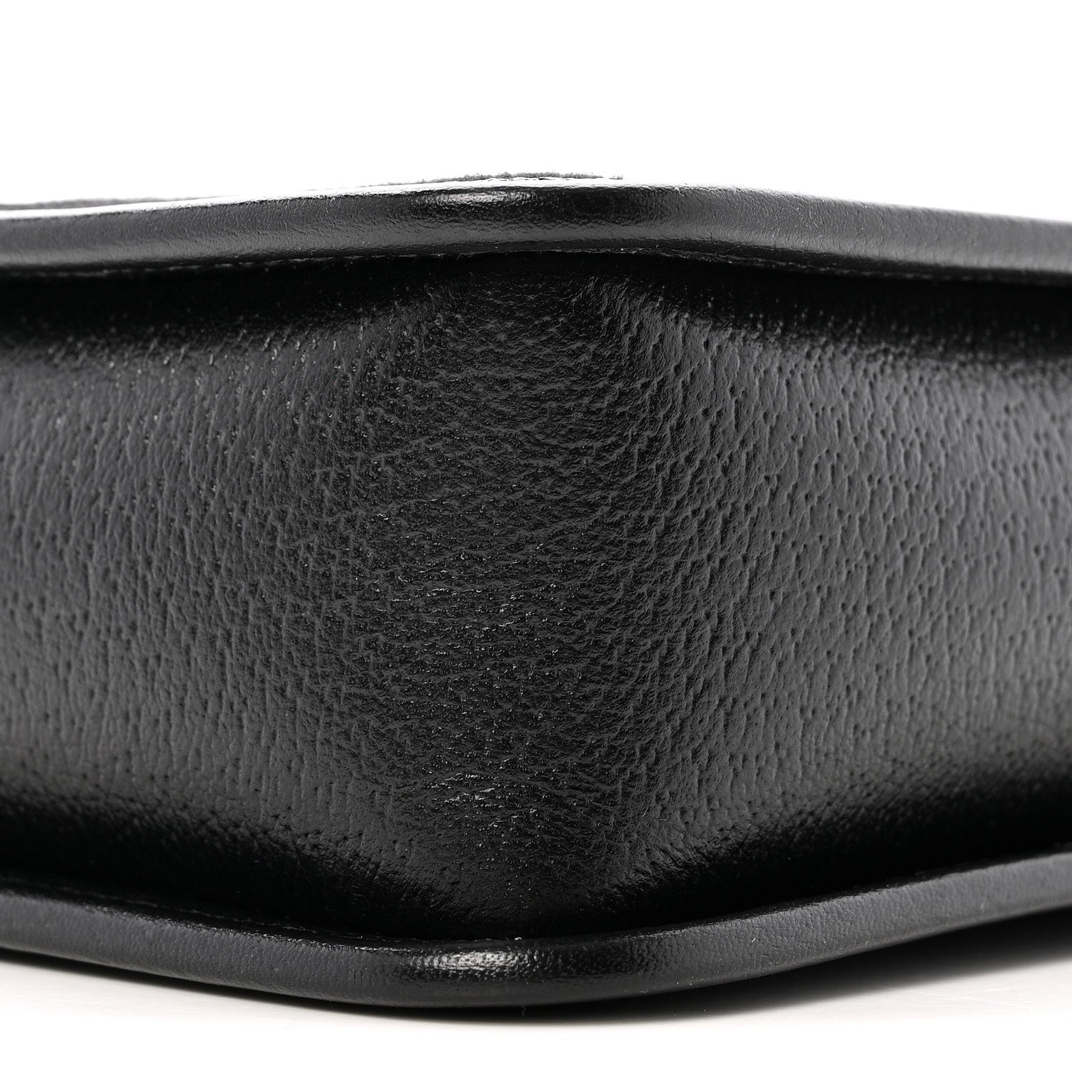 Gucci Monogram Jumbo GG Textured Dollar Calfskin Web Mini Crossbody Bag Black