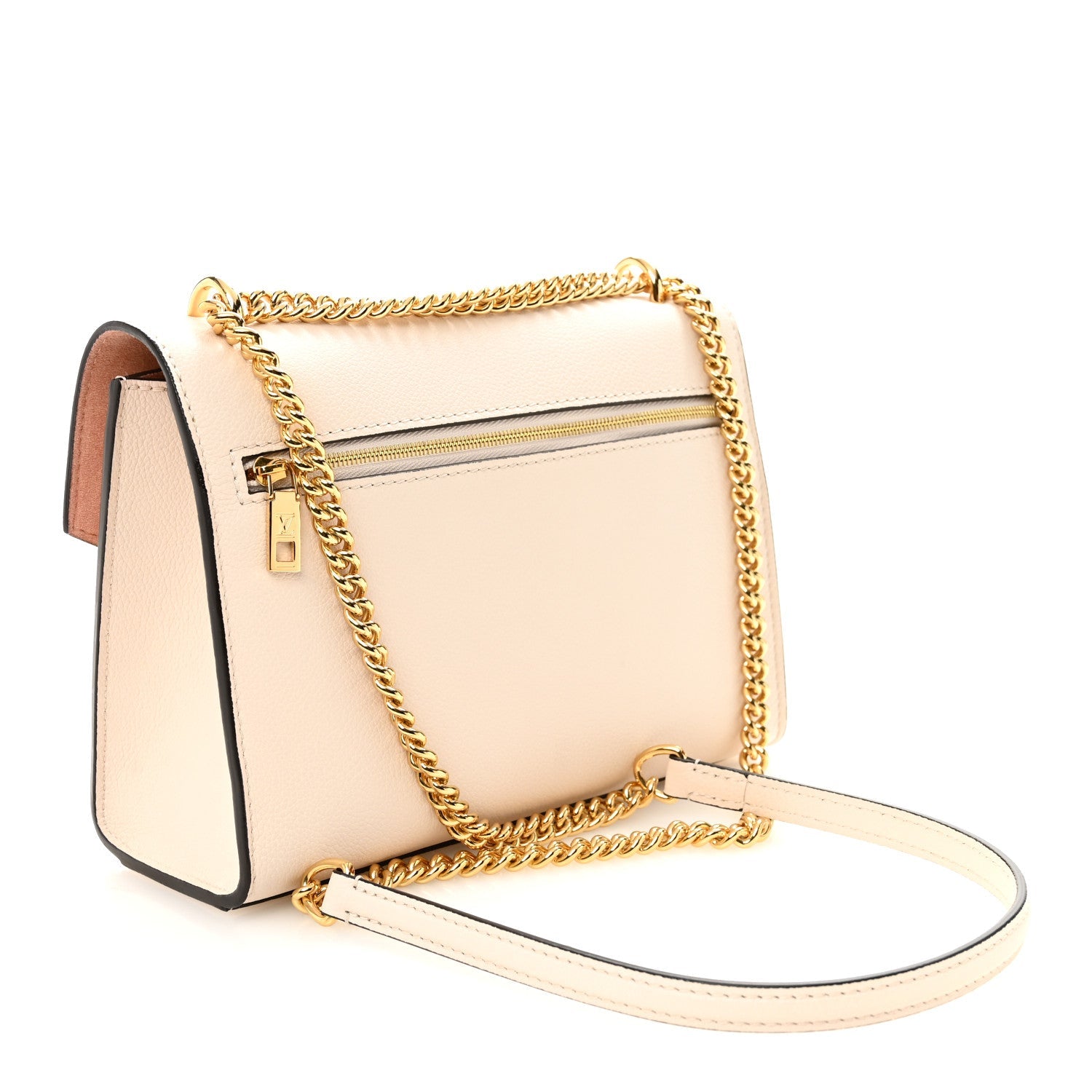 Louis Vuitton Soft Calfskin Mylockme Chain Bag BB Rose Trianon Quartz