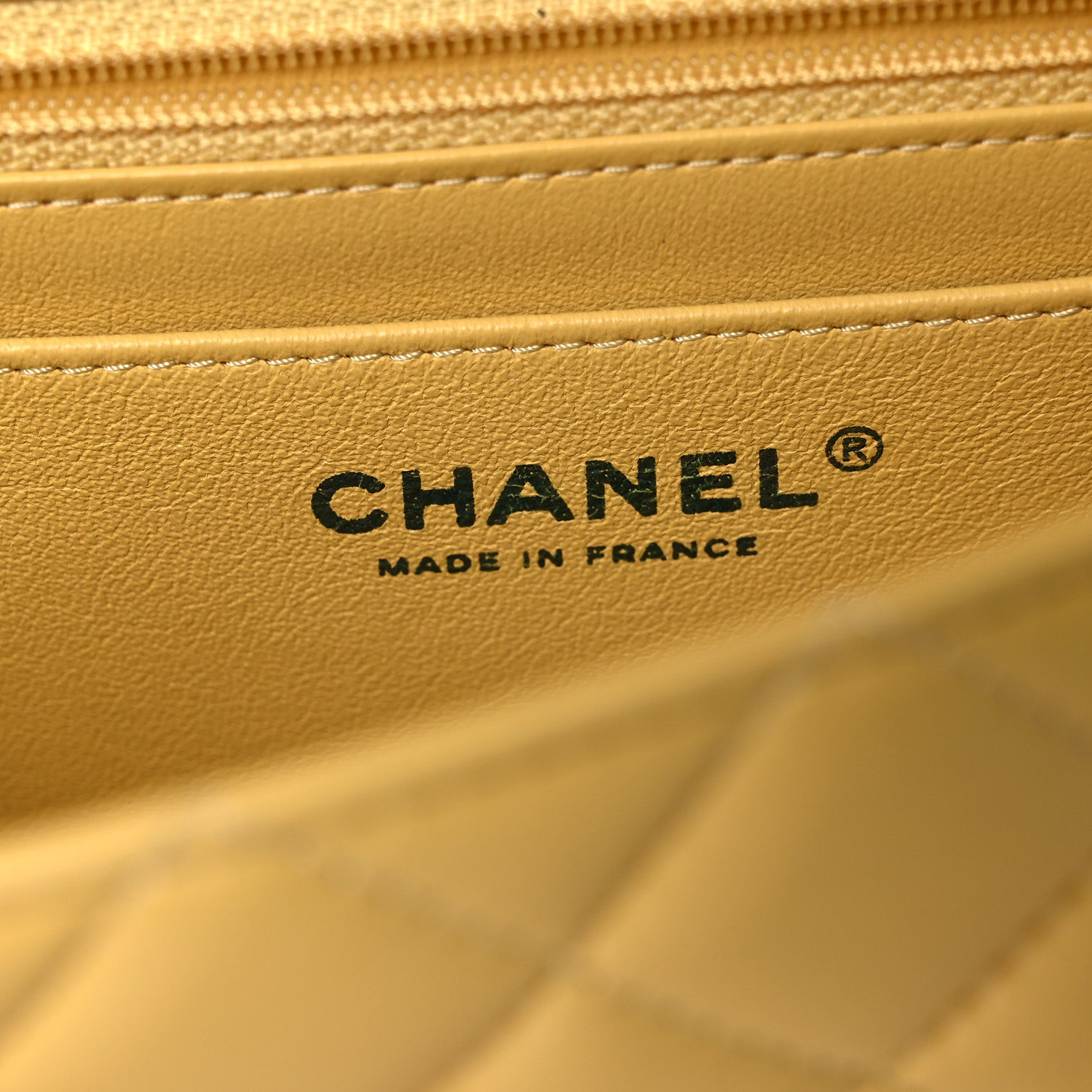 Chanel Lambskin Quilted Mini Rectangular Flap Yellow