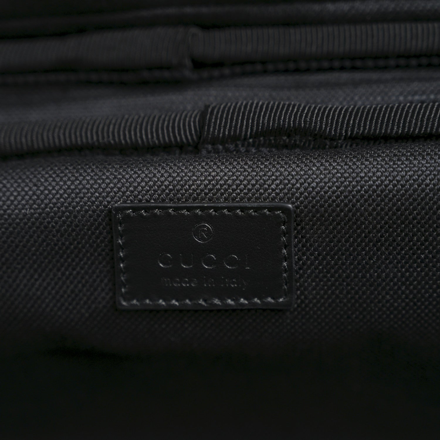 Gucci GG Supreme Monogram Calfskin Cabin Trolley Black