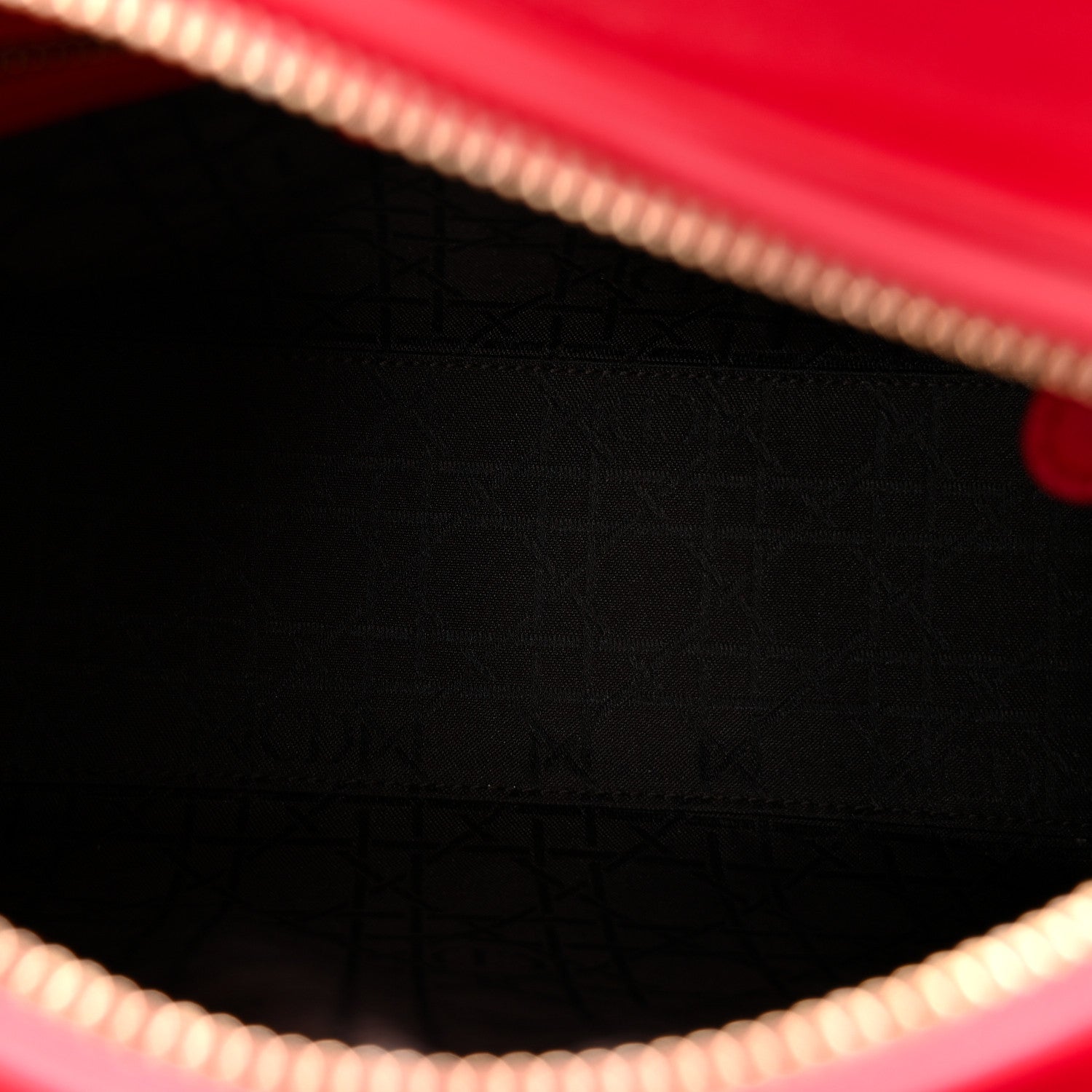 Christian Dior Lambskin Cannage Medium Lady Dior Red
