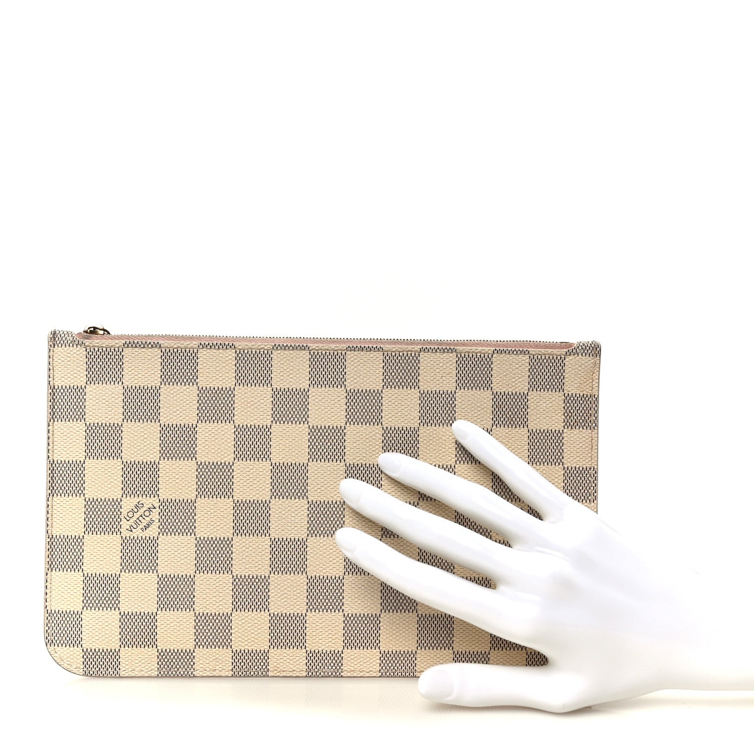Louis Vuitton Damier Azur Neverfull MM GM Pochette Rose Ballerine
