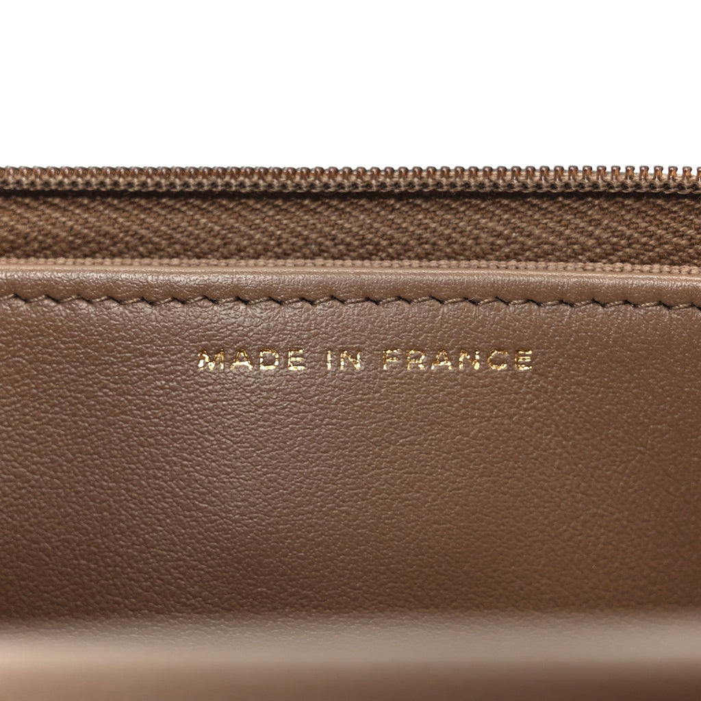 Chanel Caviar Quilted CC Turnlock Wallet On Chain WOC Brown