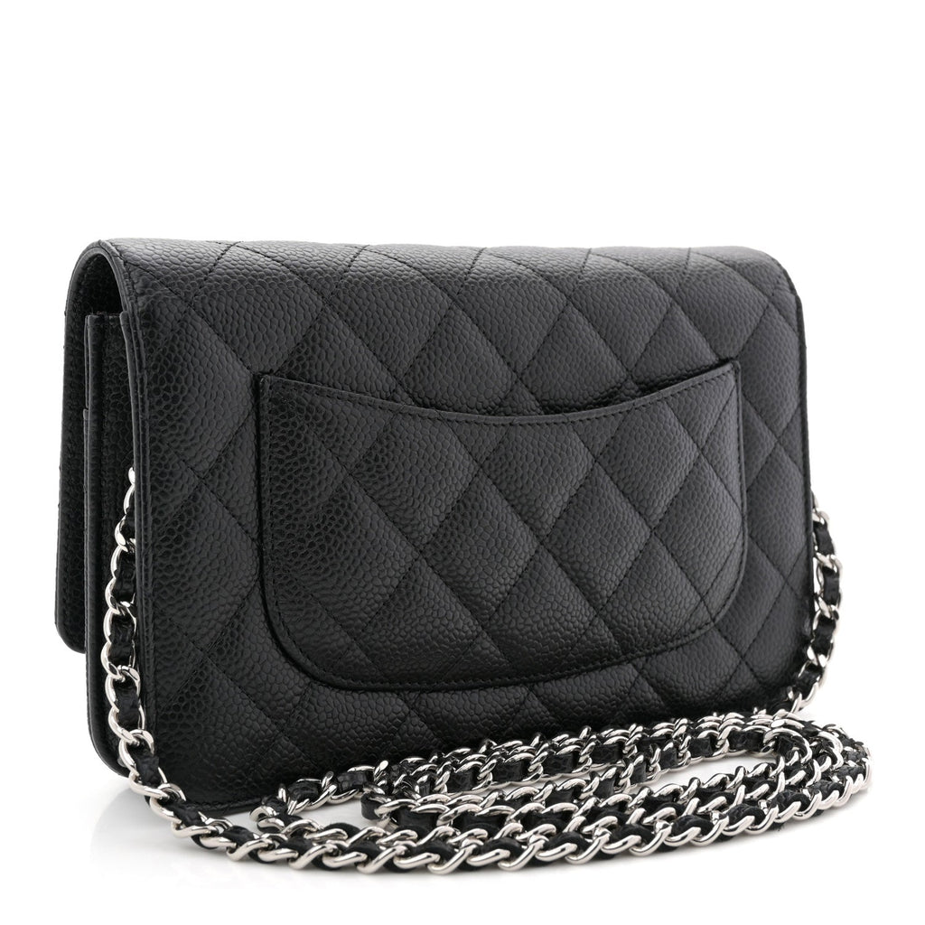 Chanel Caviar Quilted Wallet on Chain WOC Black