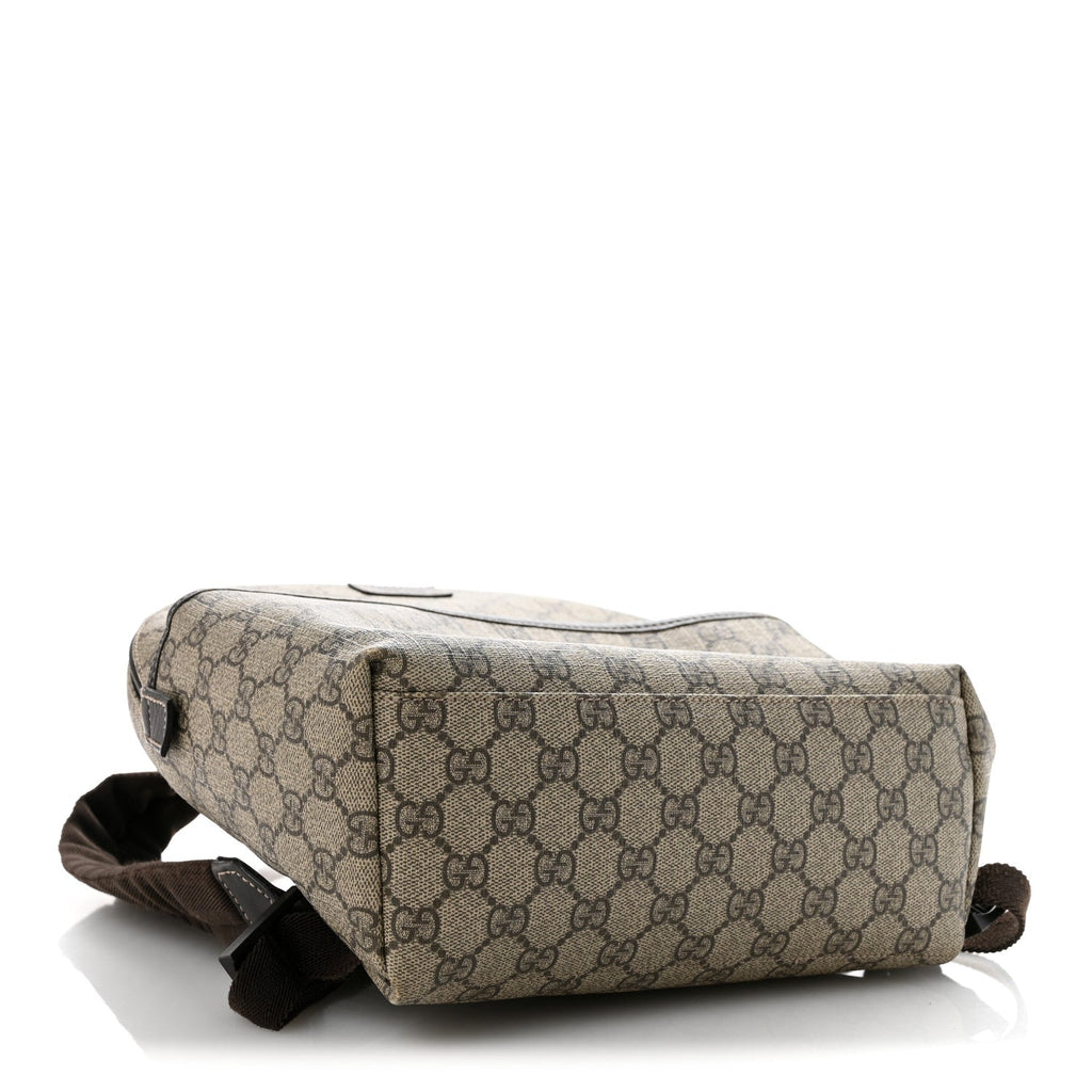 Gucci GG Supreme Monogram Margaux Calfskin Childrens Day Backpack Beige Ebony Cocoa Dark Chocolate