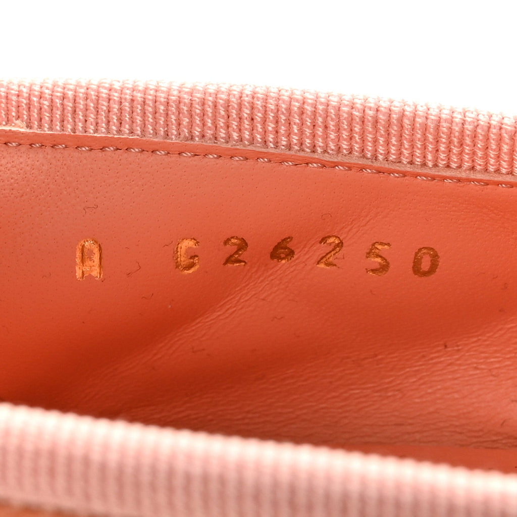 Chanel Suede Quilted Cap Toe CC Ballerina Flats 37 Light Orange